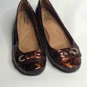 clarks leopard loafers